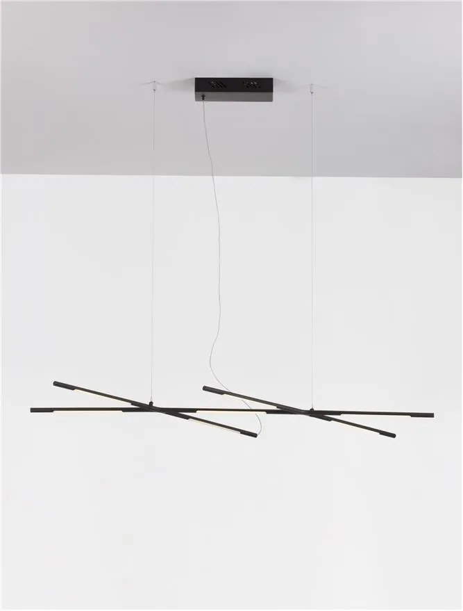 Lustra LED suspendata design modern RACCIO negru