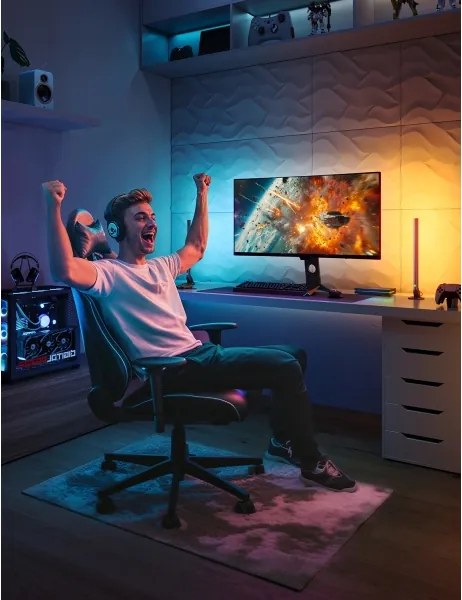 Govee - AI Sync Box Kit 2 Set iluminare PC inteligent pentru monitoare 27-34" + panouri LED Wi-Fi