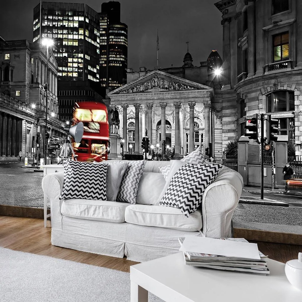 Fototapet - Londra și Red Double Decker (254x184 cm)