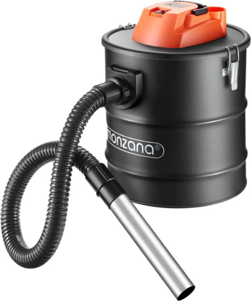 Monzana BENEDIKT 108582 1200 W, 18 kPa Aspirator de cenușă, negru/portocaliu Monzana