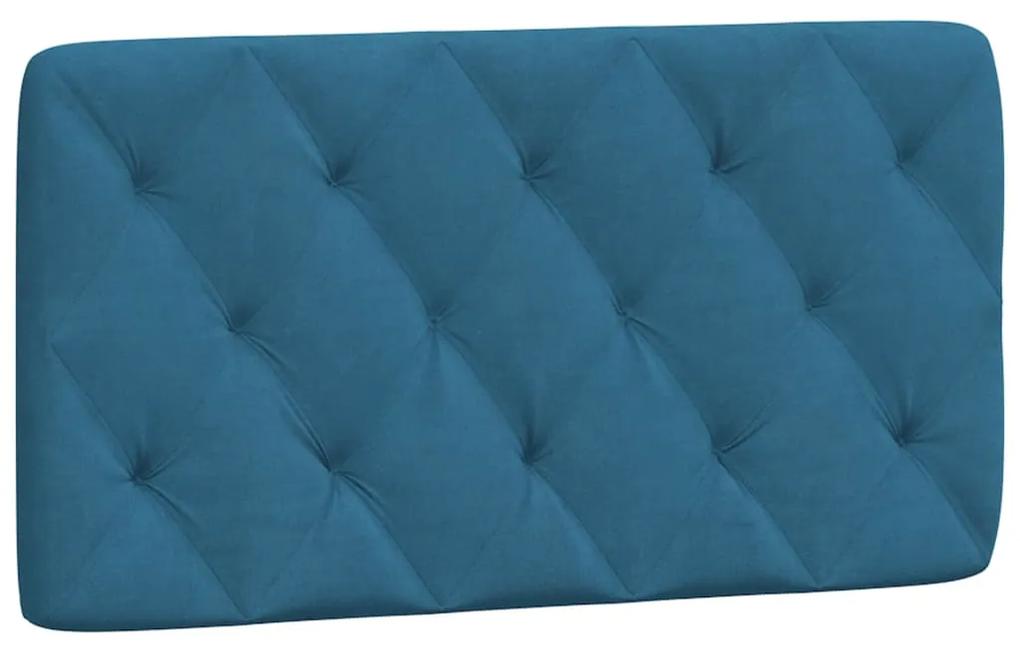 374718 vidaXL Pernă tăblie de pat, albastru, 100 cm, catifea