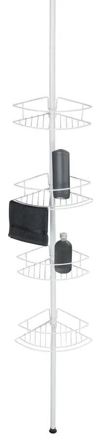 Raft pentru baie alb de colț telescopic din oțel inoxidabil Dolcedo – Wenko