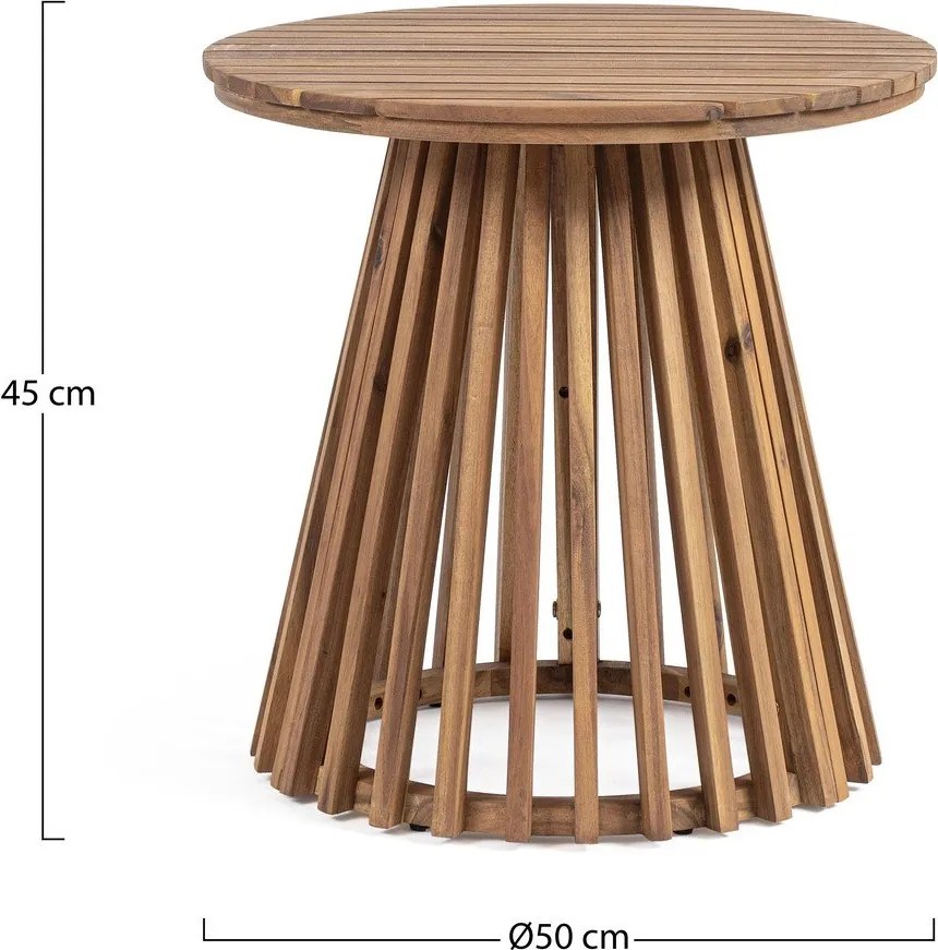 Măsuță de grădină rotundă din lemn de acacia ø 50 cm Rodano – Bizzotto