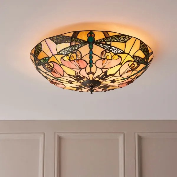 Endon 63922 - Plafonieră Tiffany ASHTON, 2 x E27, 60 W, 230 V, Ø 45 cm