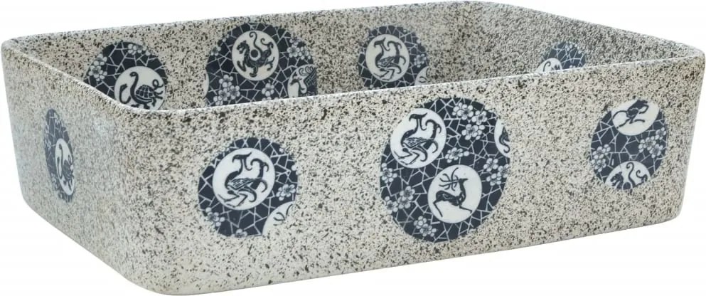 vidaXL Lavoar de blat, multicolor, 46x35,5x13 cm, ceramică, dreptunghi