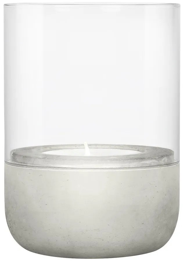 Set 2 sfeșnice din sticlă cu bază din beton Blomus Calma