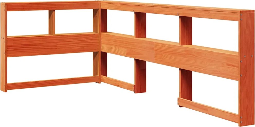 vidaXL Bibliotecă tăblie în formă de L ceară maro lemn masiv de pin