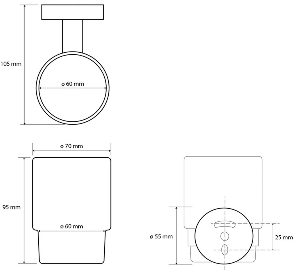 Pahar de baie Sapho XR903W X-Round White, sticlă lăptoasă/albă