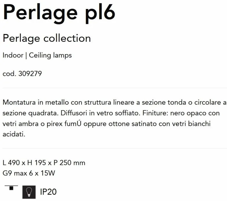 Lustra aplicata design modern Perlage pl6 alama/alb