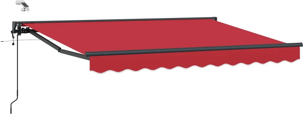 vidaXL Cort electric retractabil Roșu 3,5 x 2 m