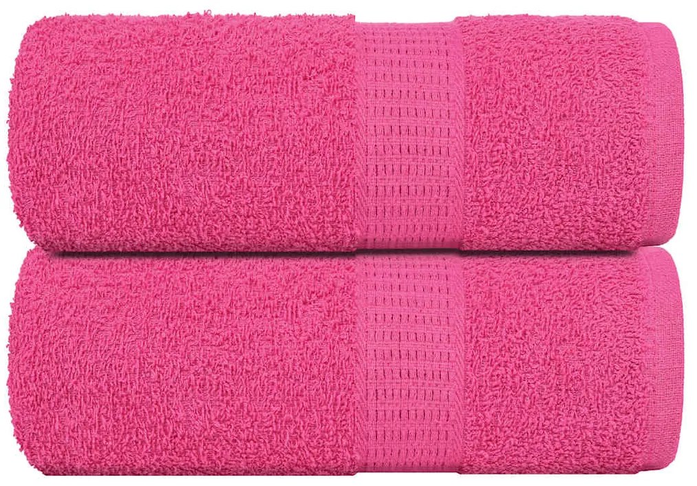 vidaXL Prosoape de baie, 2 buc. FROGN, roz, 30x30 cm, 100% bumbac