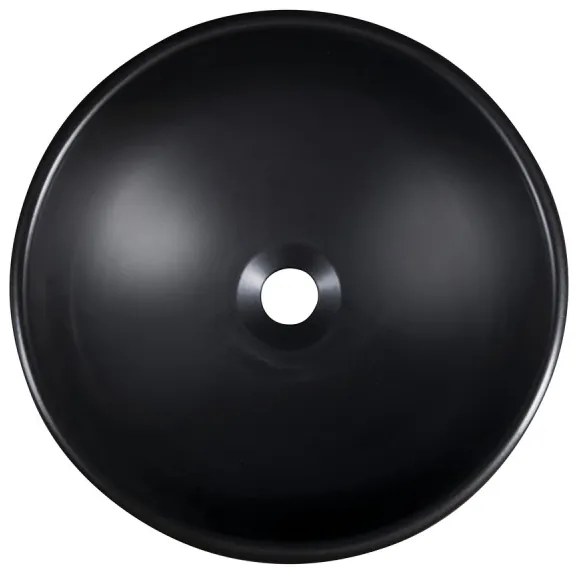 Sapho - Lavoar pentru blat PRIORI, Ø 41 cm, negru/alb