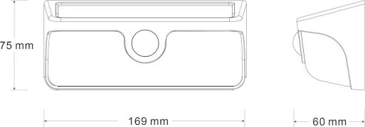 Lampă solară de perete LED cu senzor LINK LED/5W/3,7V IP65 negru