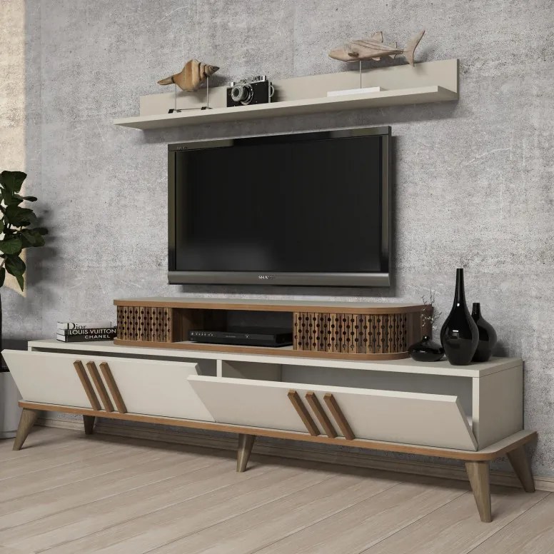 Set Comoda TV si Masuta de Cafea Living Eylül Cream