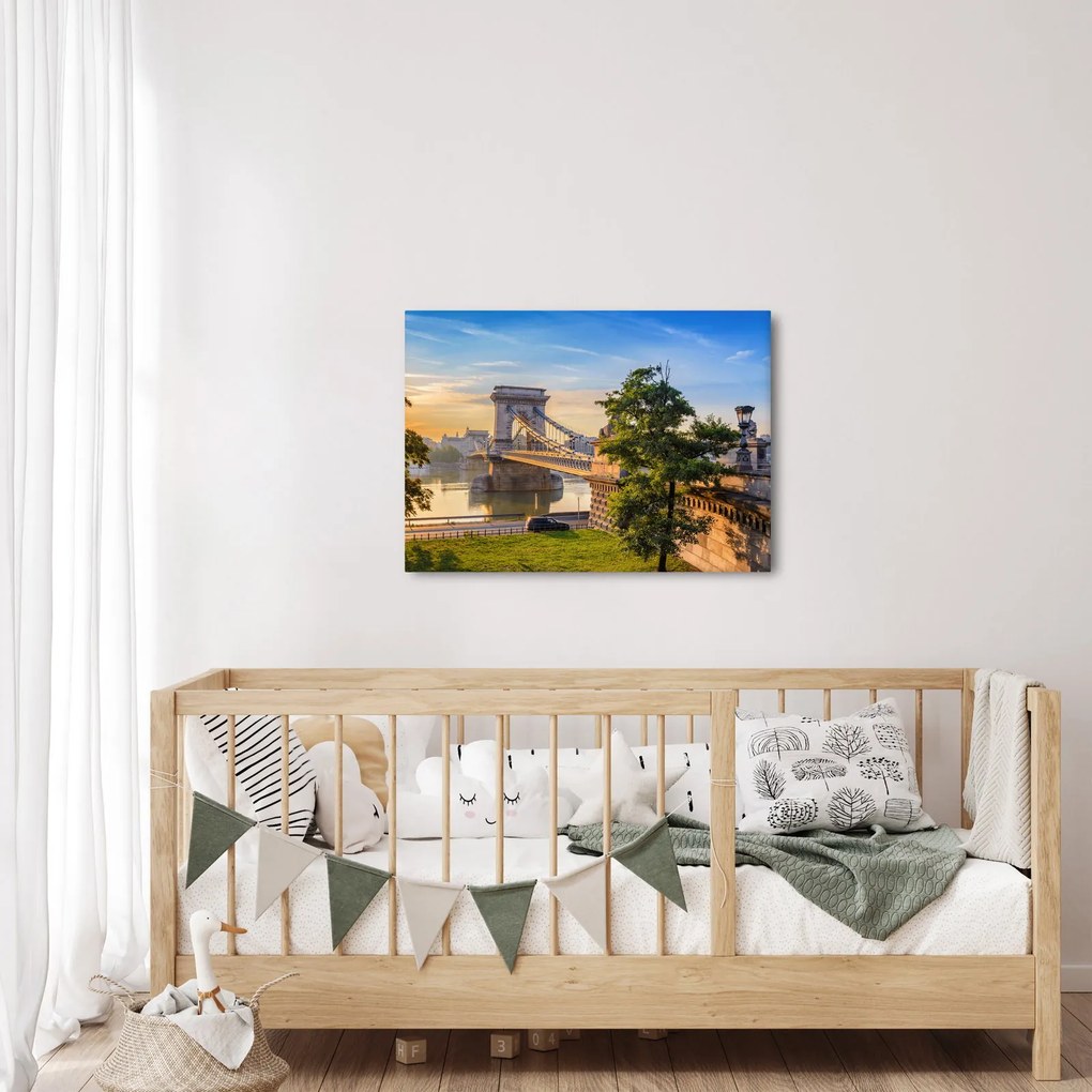 Tablou - Pod peste râu, Budapesta, Ungaria (70x50 cm)