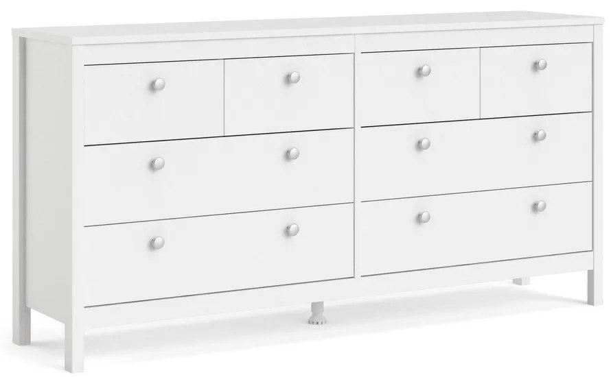 Comodă albă joasă 159x80 cm Madrid – Tvilum