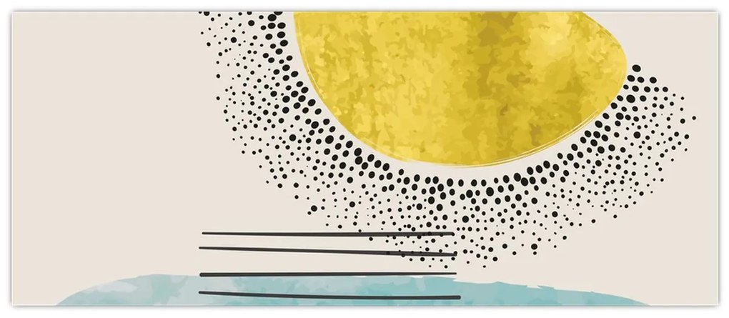 Tablou - pictură abstractă de plajă N⁰2 (120x50 cm)