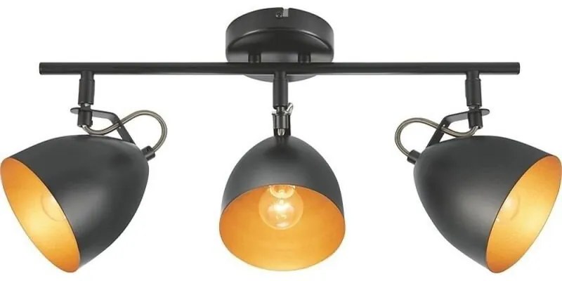 Lustra cu 3 spoturi metal negru LASABEZ