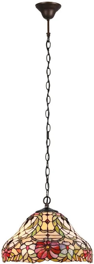 Lustra, Pendul clasic, sticla Tiffany, diametru 41cm Mirella 8086RX