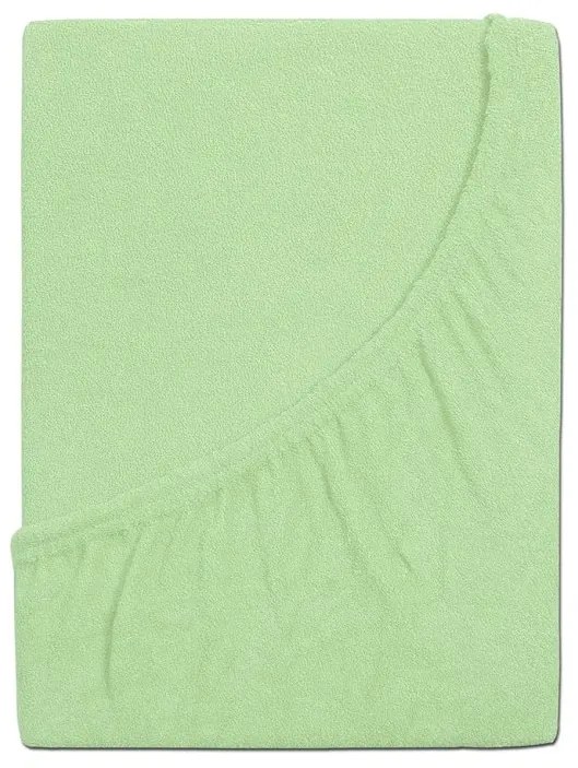 Cearsaf frotir pentru patut de copil EXCLUSIVE 70x140 cm verde deschis