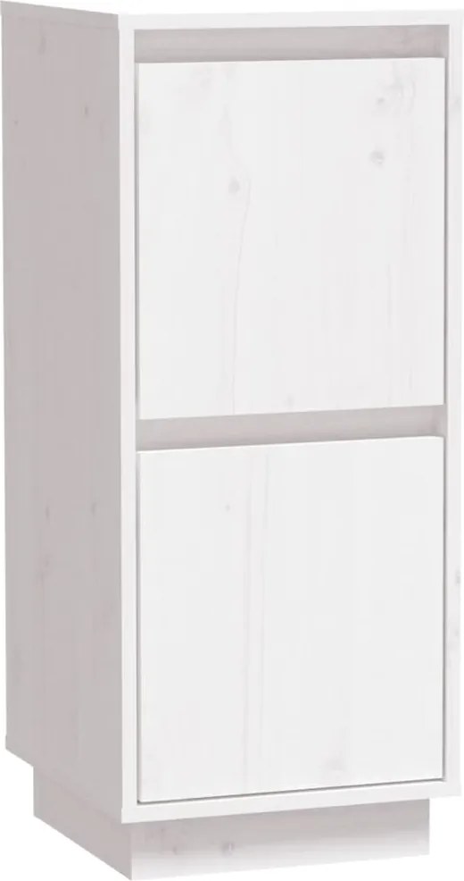 vidaXL Servantă, alb, 31,5x34x75 cm, lemn masiv de pin