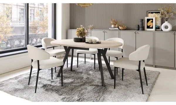 Masă de dining ARTUR bej/negru