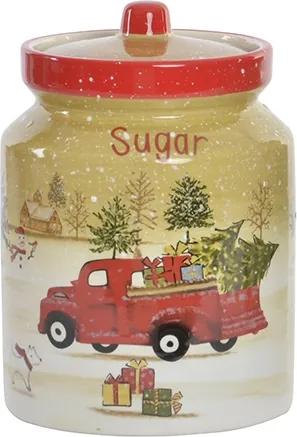 Recipient Winter Sugar din ceramica 17 cm