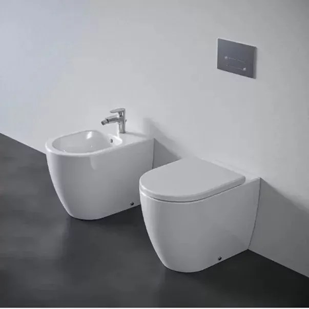 Set vas WC pe pardoseala Ideal Standard Ellisse rimless cu capac softclose alb