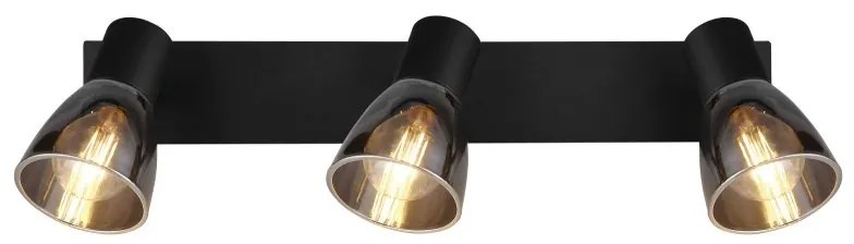 Plafoniera cu 3 spoturi directionabile design modern CLAUDE negru