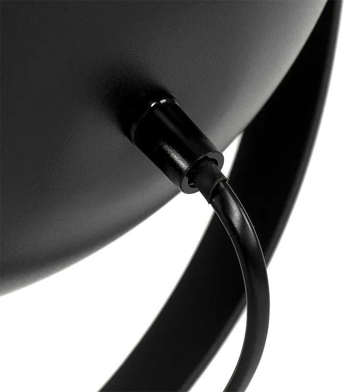 Lampă de masă neagră cu auriu 63,3 cm trepied reglabil - Magnax