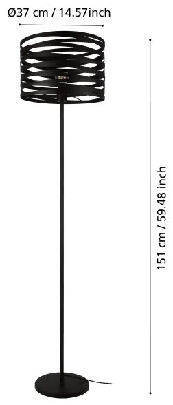 Lampadar CREMELLA 1xE27/40W/230V Eglo 99507