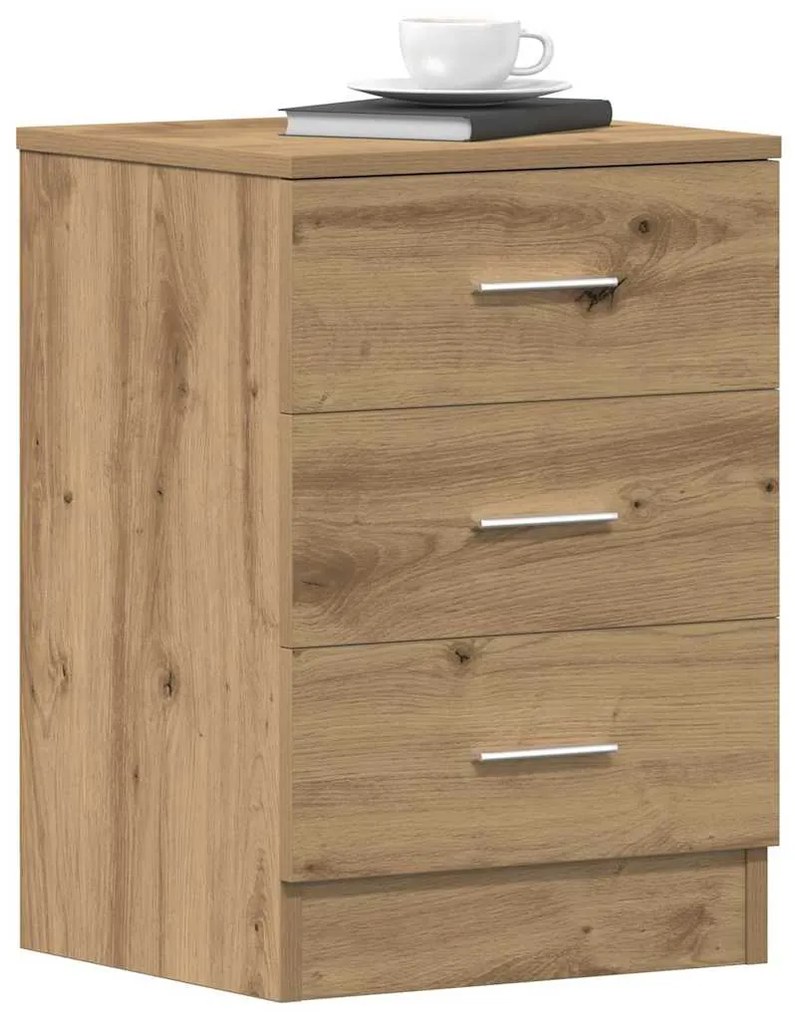 vidaXL Noptiere, 2 buc., stejar artizanal, 38x35x55 cm, lemn prelucrat