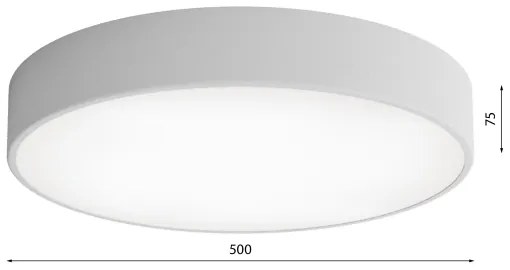 Plafonieră LED CLEO 69W 230V 3000K, Ø50 cm, gri