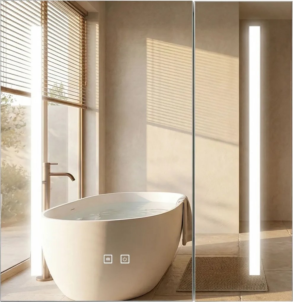 Dulap cu oglindă LED M1015-60 60x65
