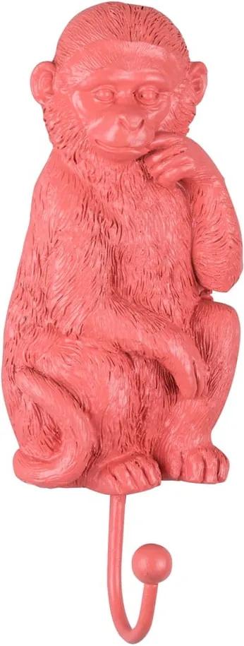 Cuier de perete Leitmotiv Monkey, roz coral