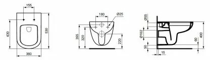 Vas wc suspendat Ideal Standard Tempo Rimless