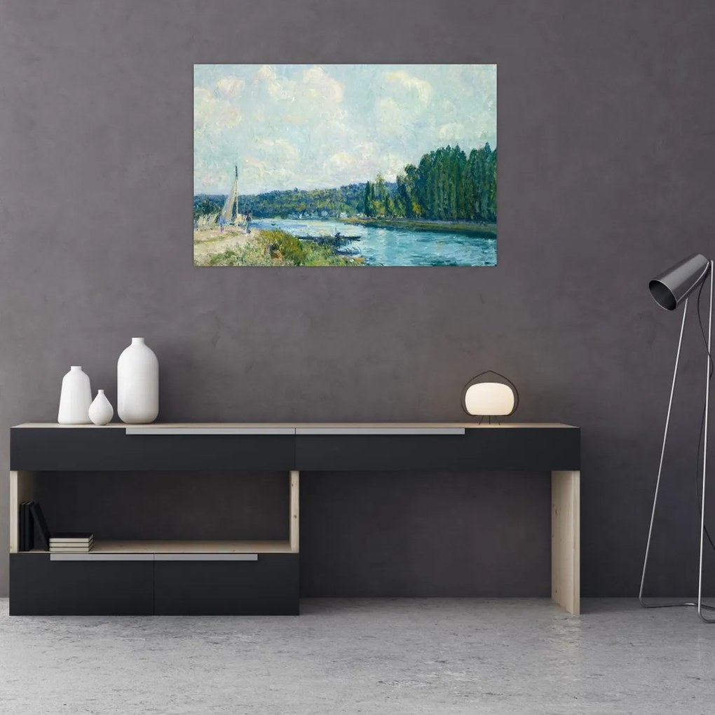 Tablou - Alfred Sisley, The Banks of the Oise, reproducere (90x60 cm)