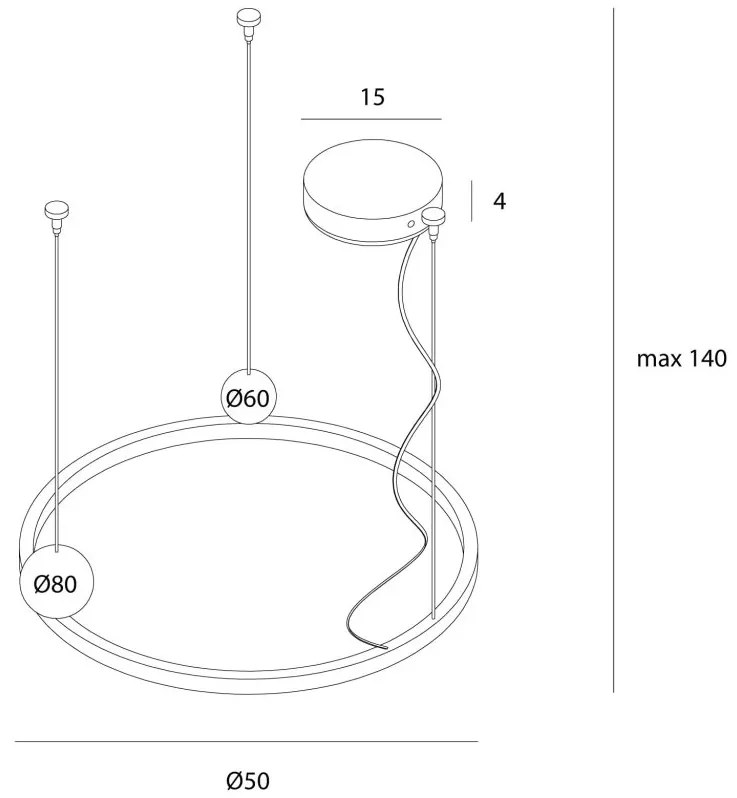 Lustra circulara aluminiu negru, piatra naturala LED Solaris
