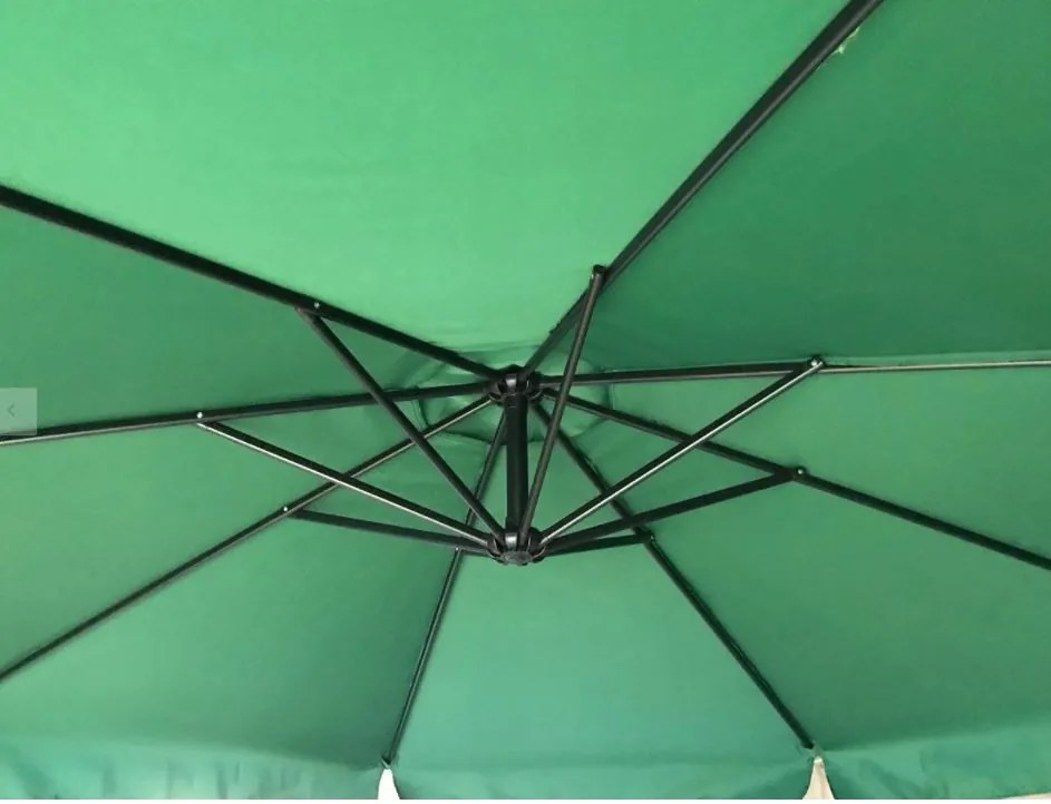 Umbrelă verde deschis pliabilă de grădină 350cm