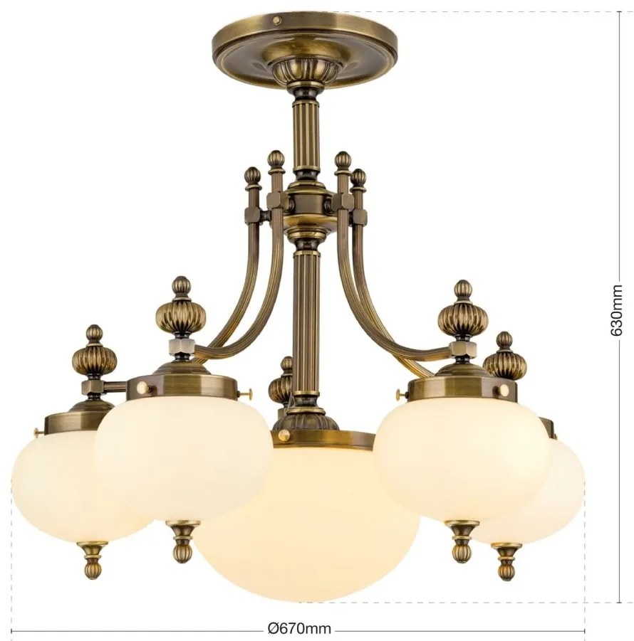Lustra aplicata eleganta stil clasic Nostalgie 6L patina/ champagne