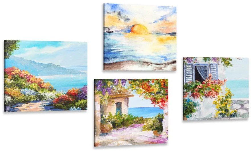 Set tablouri răsărit de soare la mare