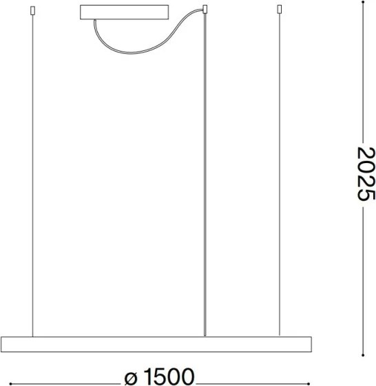 Ideal Lux - Lustra LED suspendată ORACLE SLIM LED/83W/230V 3000K diam. 150 cm albă