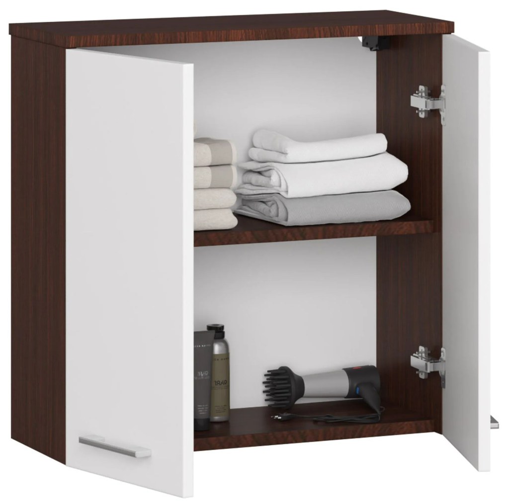 Dulap de baie suspendat Farid TYP5 (wenge + Alb). 1069550