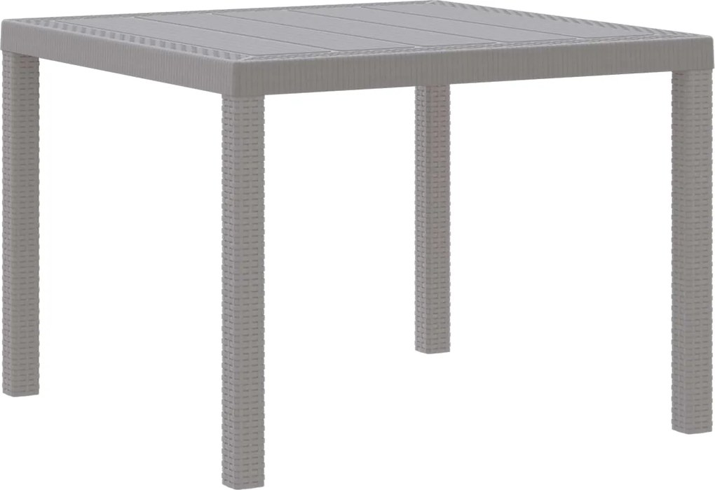 vidaXL Masă de Grădină Gri deschis 100 x 100 x 73 cm poliratan