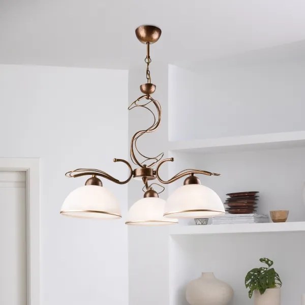 Candelabru pe tijă COBRA, 3x E27, 60W, 230V, bronz patinat
