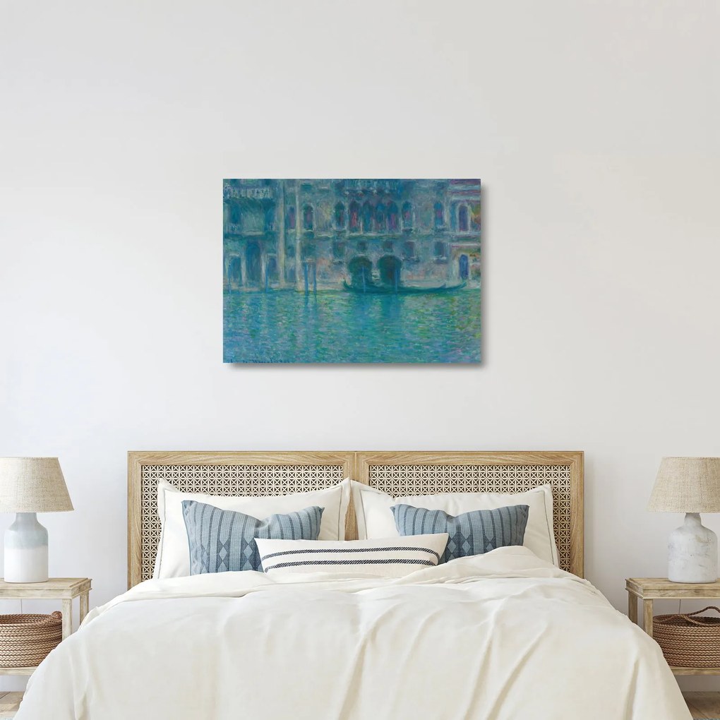 Tablou pe sticlă - Claude Monet, Palazzo da Mula, Venice, reproducere (70x50 cm)