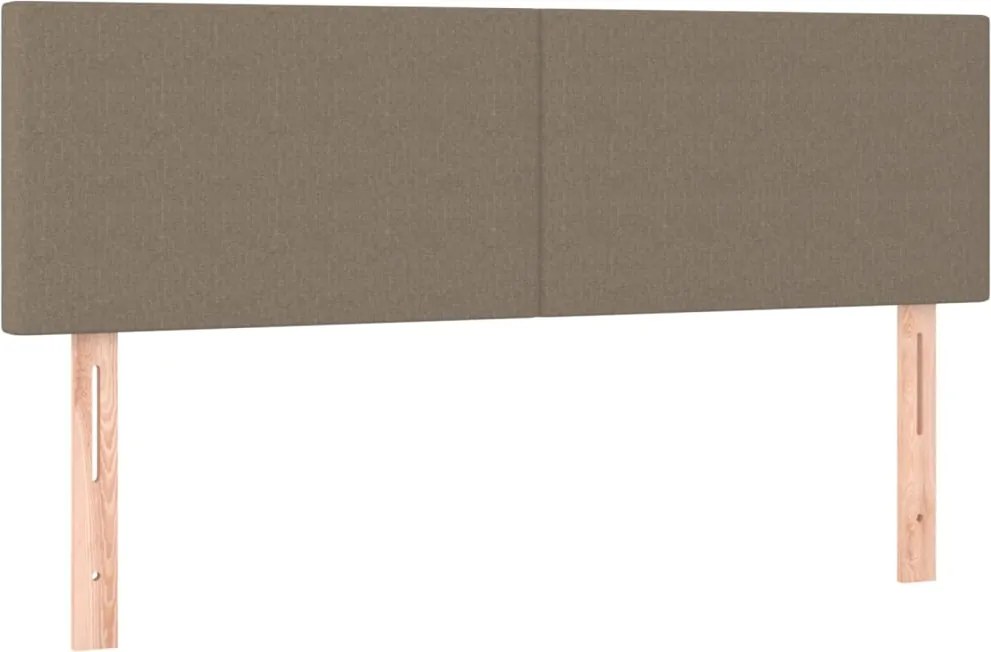vidaXL Tăblii de pat, gri taupe, 144x5x78/88 cm, textil