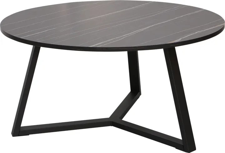 Masuta Cafea Brandy PAL,Neagra, Diametru 80 Cm