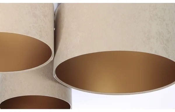 Plafonieră SPACE 3xE27/60W/230V bej/auriu