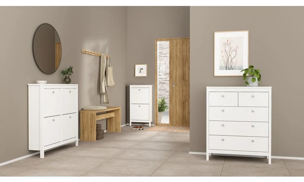 Suport pentru pantofi Real larg, alb